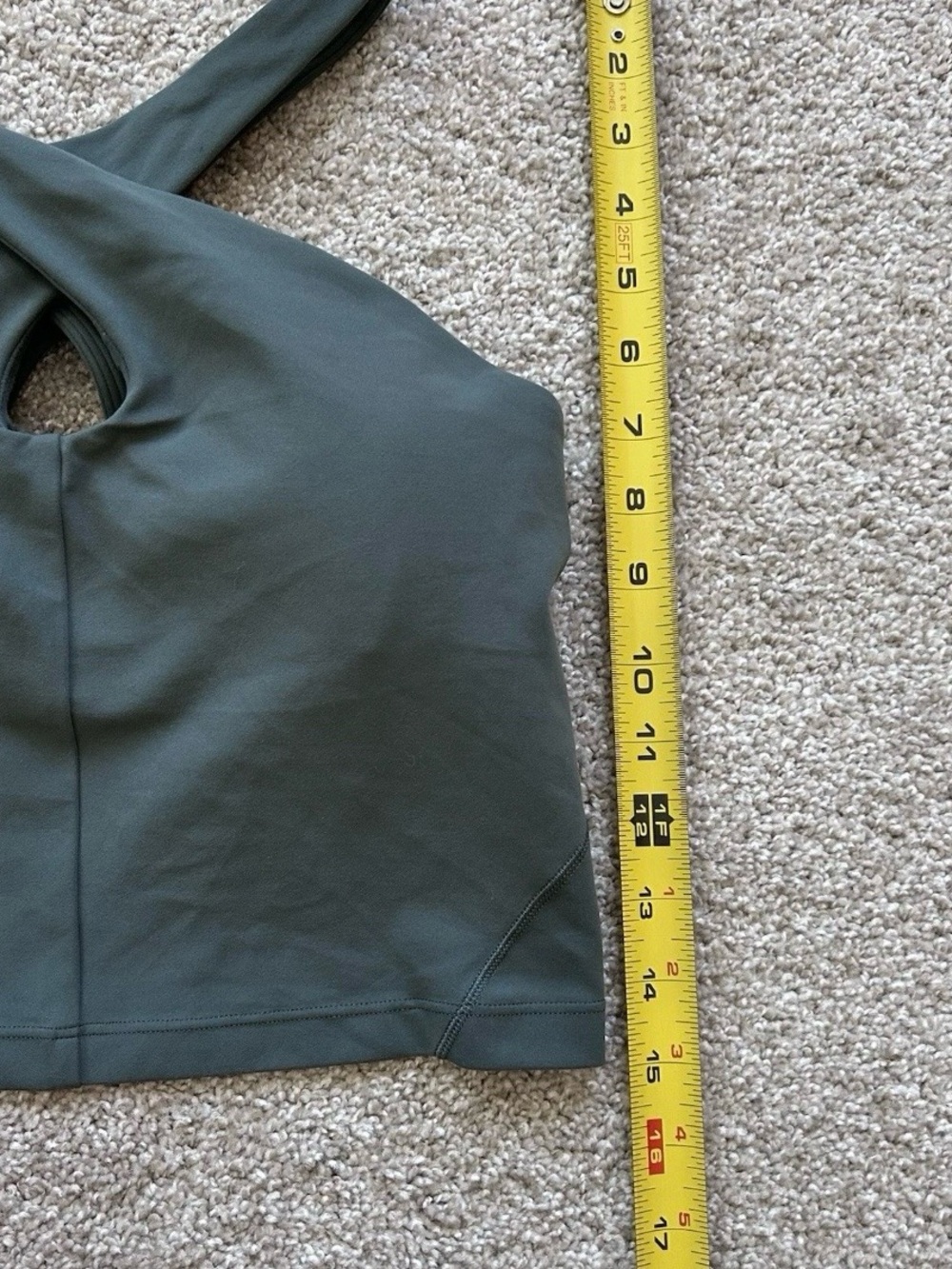 Lululemon Athletic Align Keyhole Halter Tank Top Dark Forest Size 6 Like New - Picture 6 of 12